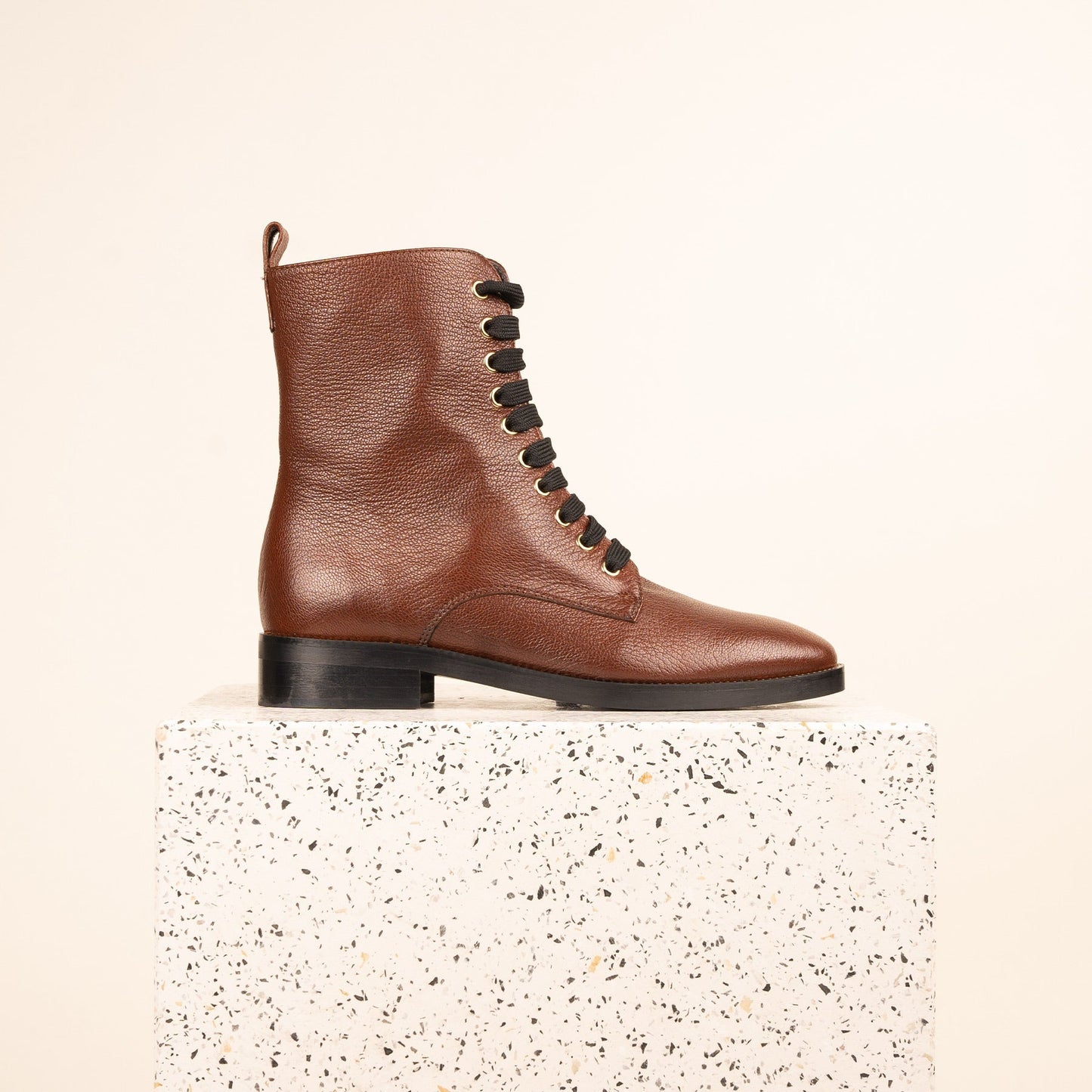 Asti  - Cognac Pebbled Leather SAMPLE SALE - FINAL SALE