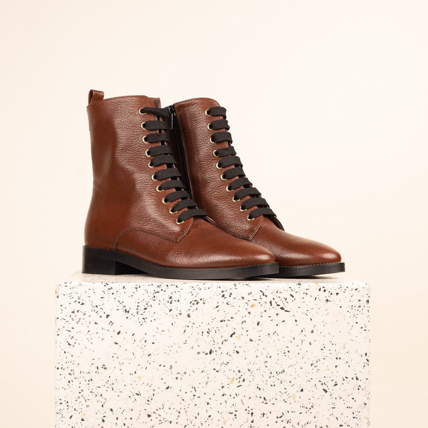 Asti  - Cognac Pebbled Leather SAMPLE SALE - FINAL SALE
